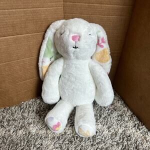 hip + hop Large 16" White Plush Bunny Rabbit Stuffed Animal Easter Lined Ears